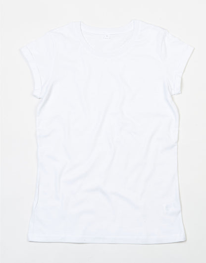 Mantis Womens Roll Sleeve T M81 - White - Customisable T-Shirts