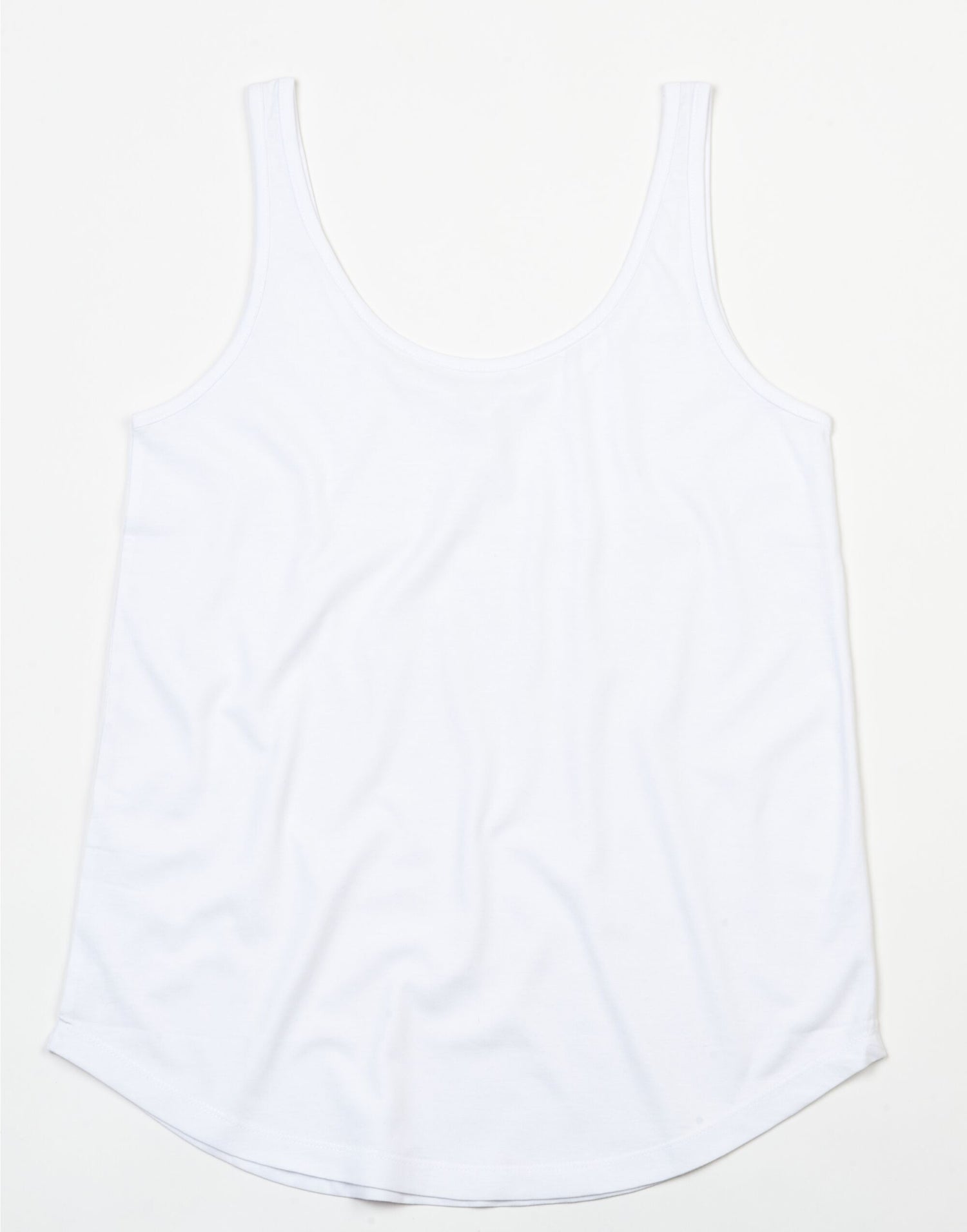 Mantis Womens Loose Fit Vest M92 - White - Customisable T-Shirts