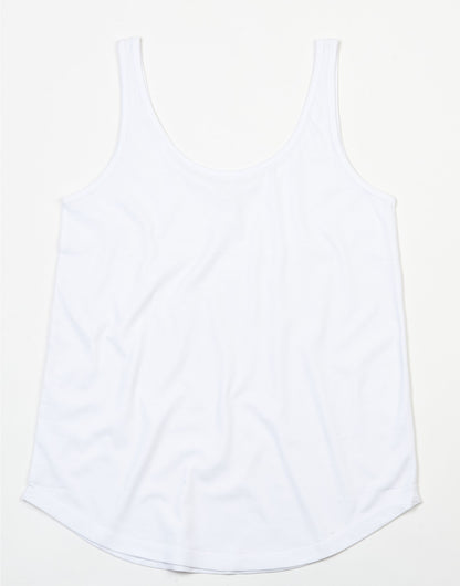 Mantis Womens Loose Fit Vest M92 - White - Customisable T-Shirts