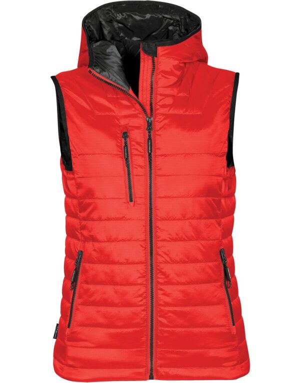Stormtech Lady Gravity ThermalBodywarmer PFV-2W - True Red Black - Customisable Bodywarmer