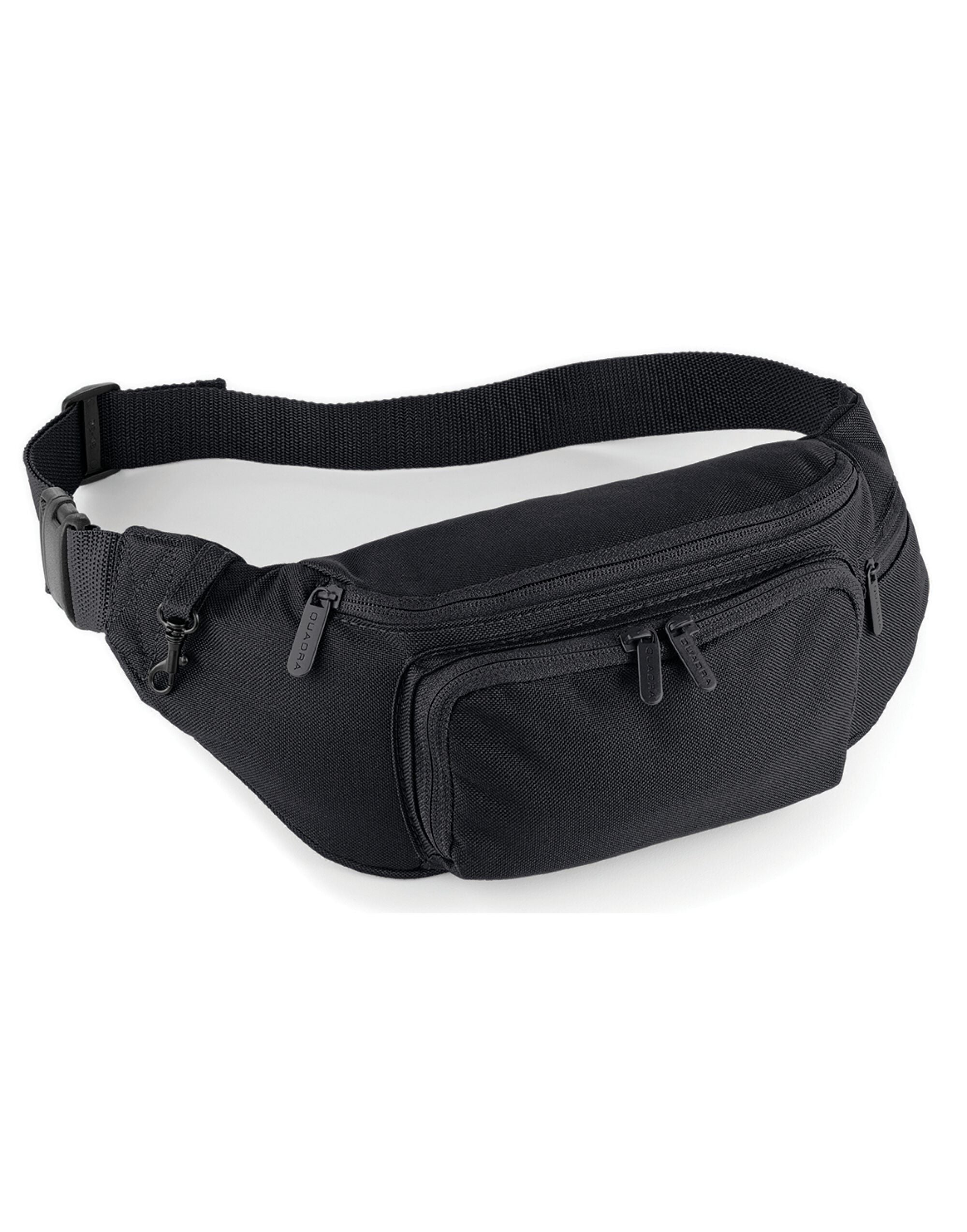 Quadra Belt Bag qd12 - Black O S - Customisable Bags