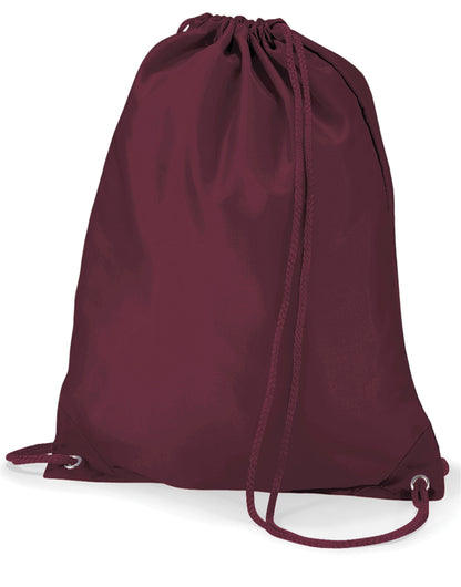 Quadra Gymsac qd17 - Burgundy O S - Customisable Bags