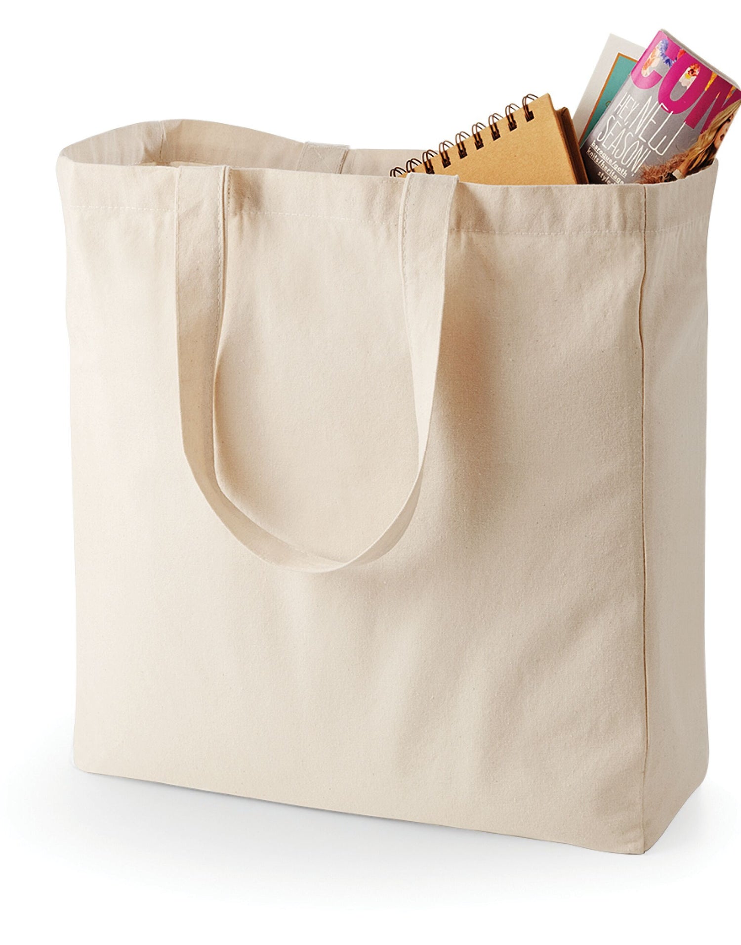 Quadra Canvas Classic Shopper qd23 - Natural O S - Customisable Bags