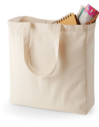 Quadra Canvas Classic Shopper qd23 - Natural O S - Customisable Bags