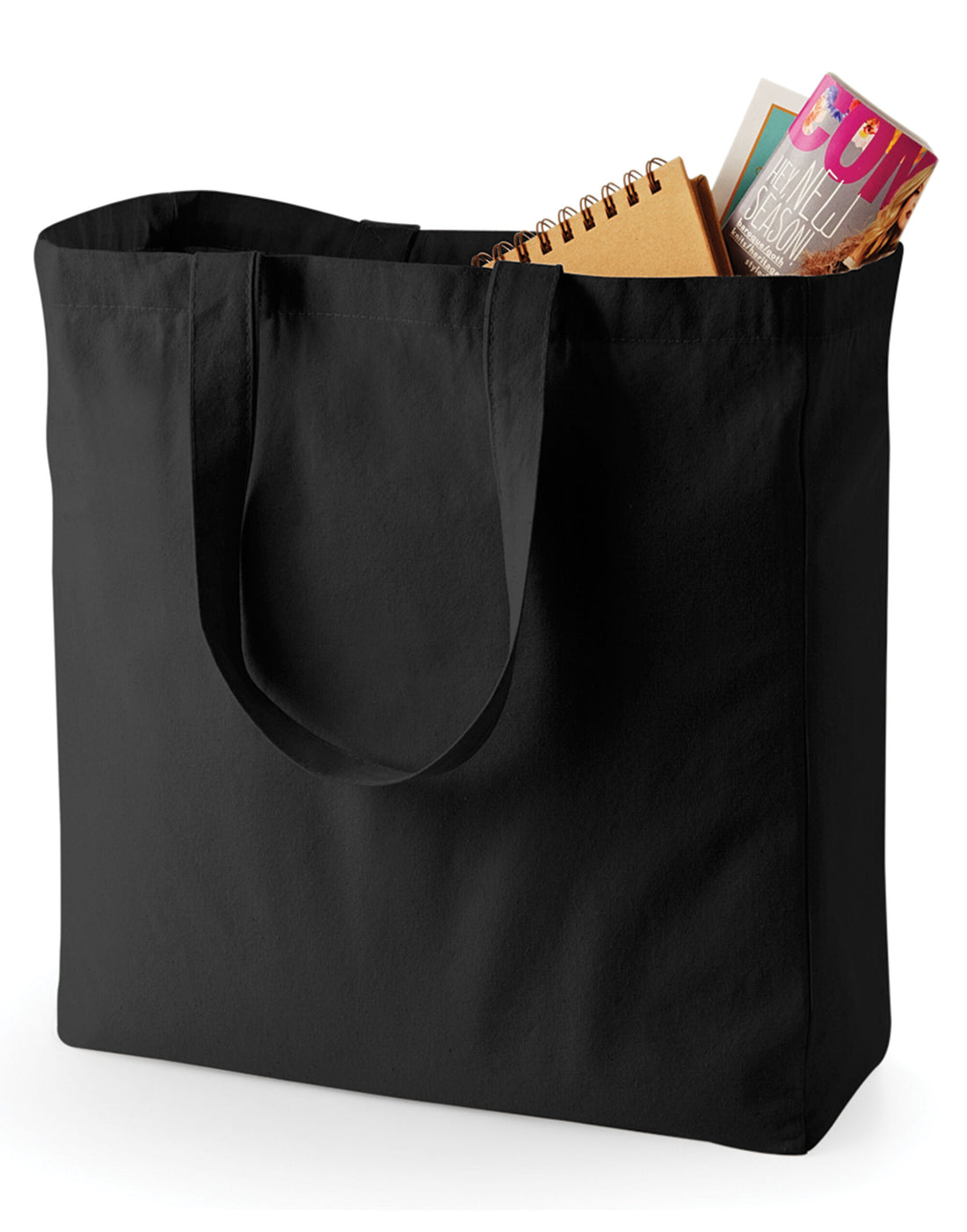 Quadra Canvas Classic Shopper qd23 - Black O S - Customisable Bags