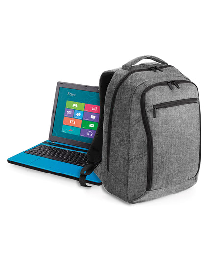 Quadra Executive Digital Backpack qd269 - Grey Marl O S - Customisable Bags