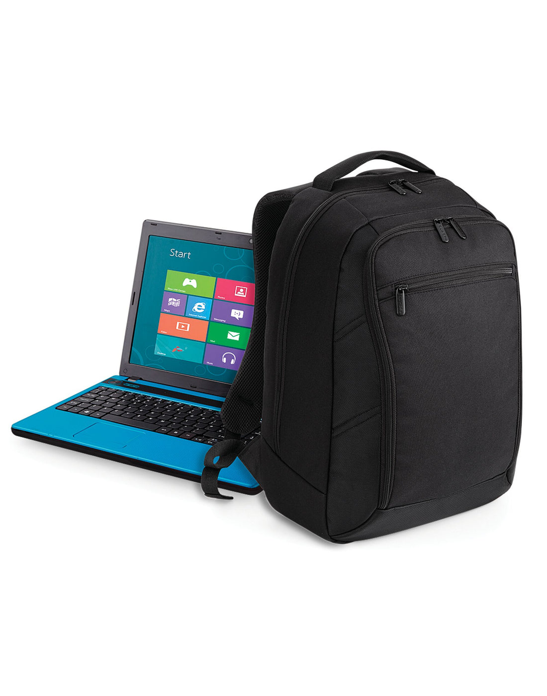 Quadra Executive Digital Backpack qd269 - Black O S - Customisable Bags