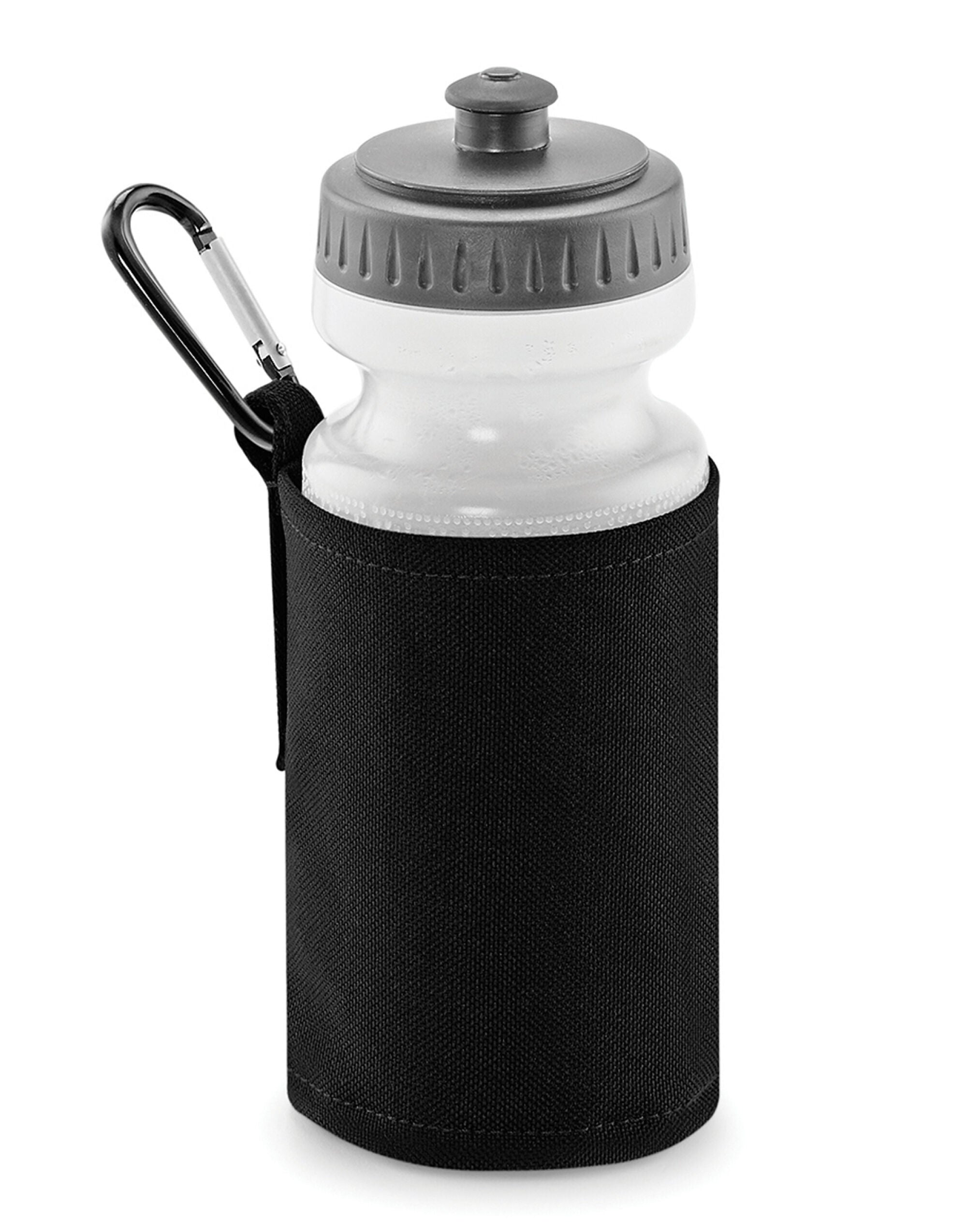 Quadra Water Bottle And Holder qd440 - Black O S - Customisable Bags