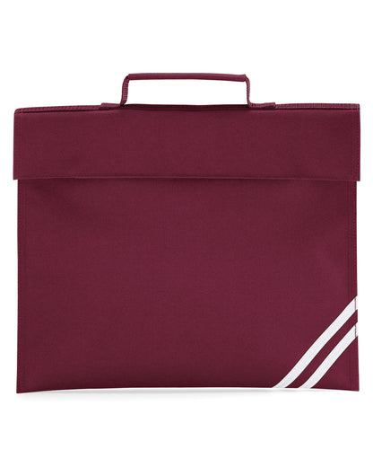 Quadra Classic Book Bag QD456 - Burgundy O S - Customisable Bags