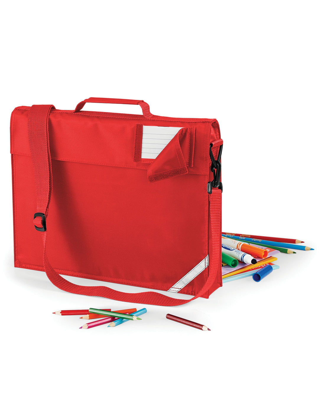 Quadra Junior Book Bag With Strap qd457 - Bright Red O S - Customisable Bags