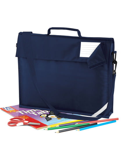 Quadra Junior Book Bag With Strap qd457 - French Navy O S - Customisable Bags