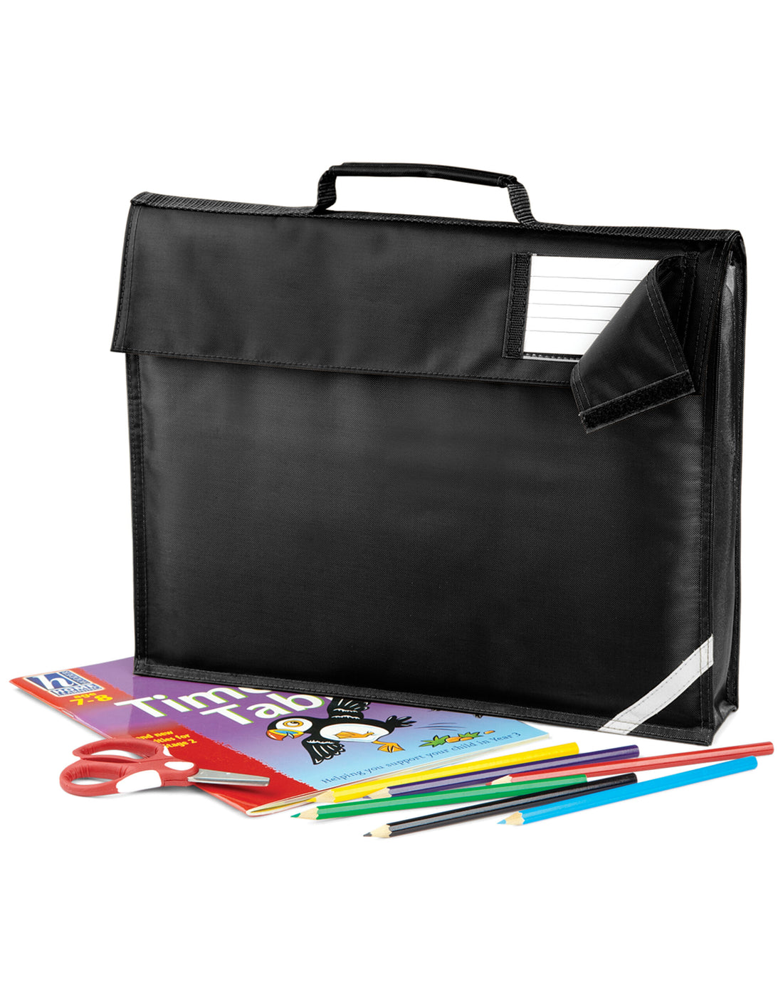 Quadra Junior Book Bag qd51 - Black O S - Customisable Bags