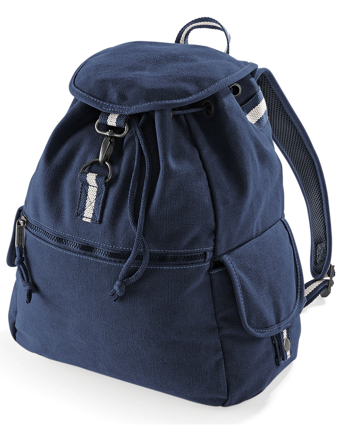 Quadra Desert Canvas Backpack qd612 - Vintage Oxford Navy O S - Customisable Bags