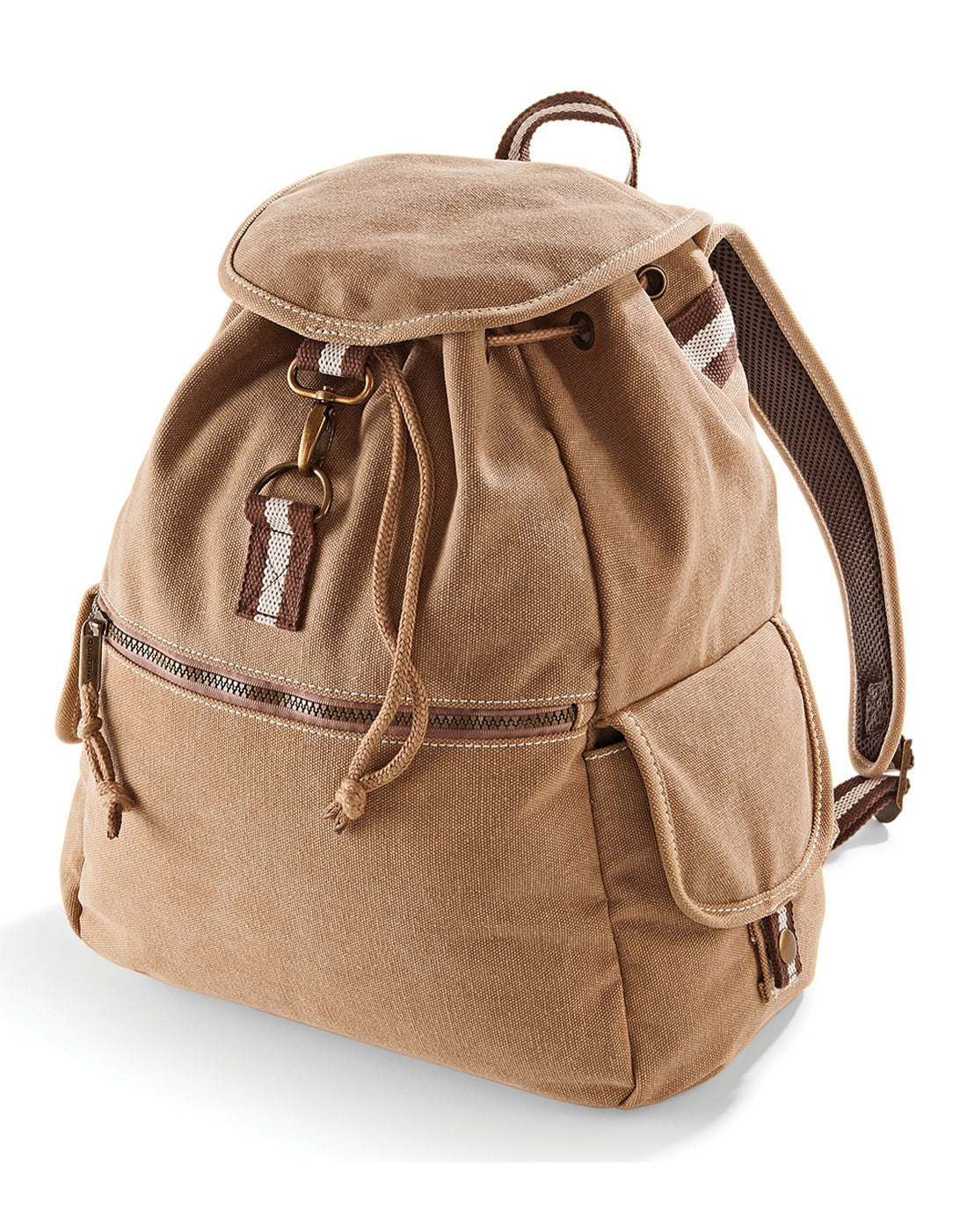 Quadra Desert Canvas Backpack qd612 - Sahara O S - Customisable Bags
