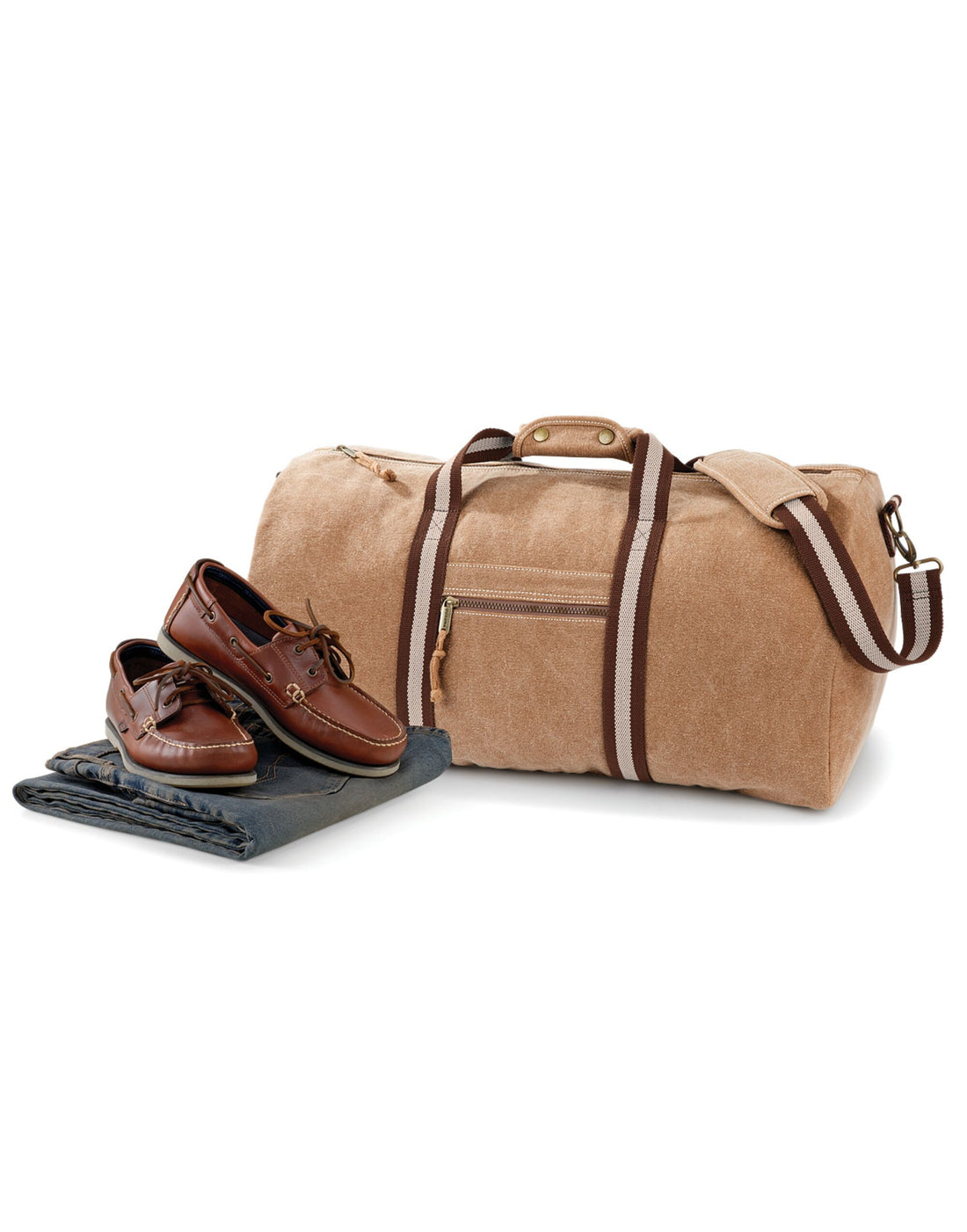Quadra Desert Canvas Holdall qd613 - Sahara O S - Customisable Bags