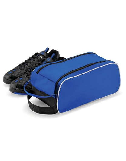 Quadra Teamwear Shoe Bag qd76 - Bright Royal Black White O S - Customisable Bags