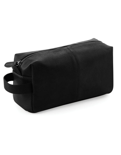 Quadra NuHide Washbag qd879 - Black O S - Customisable Bags