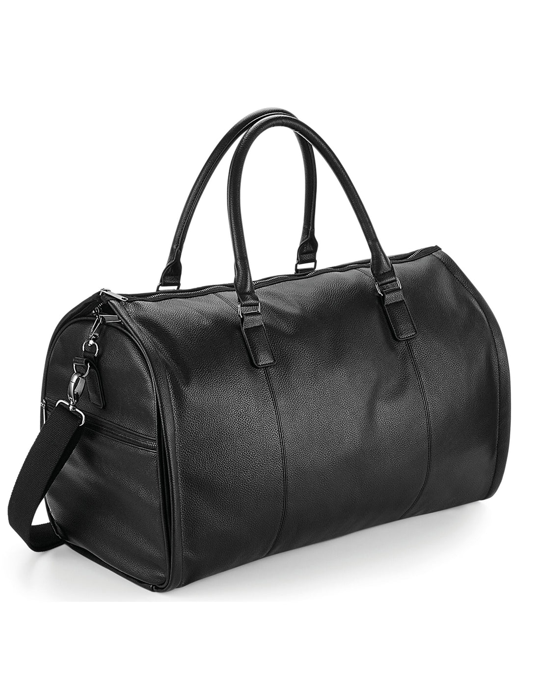 Quadra NuHide Garment Weekender qd880 - Black O S - Customisable Bags