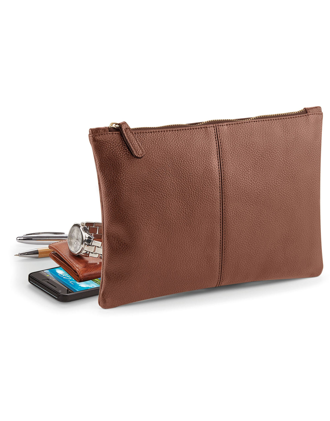 Quadra NuHide Accessory Pouch qd889 - Tan O S - Customisable Bags