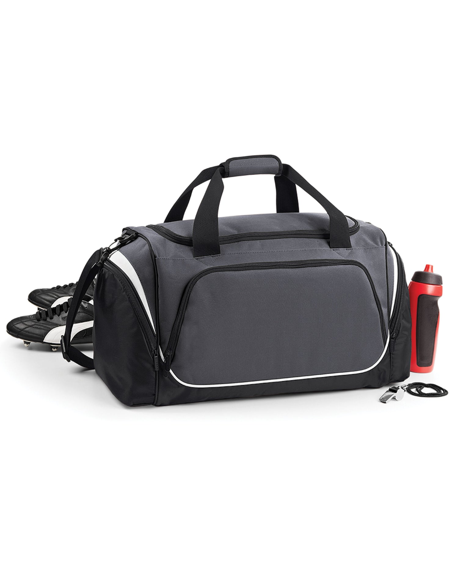 Quadra Pro Team Holdall qs270 - Graphite Black White O S - Customisable Bags