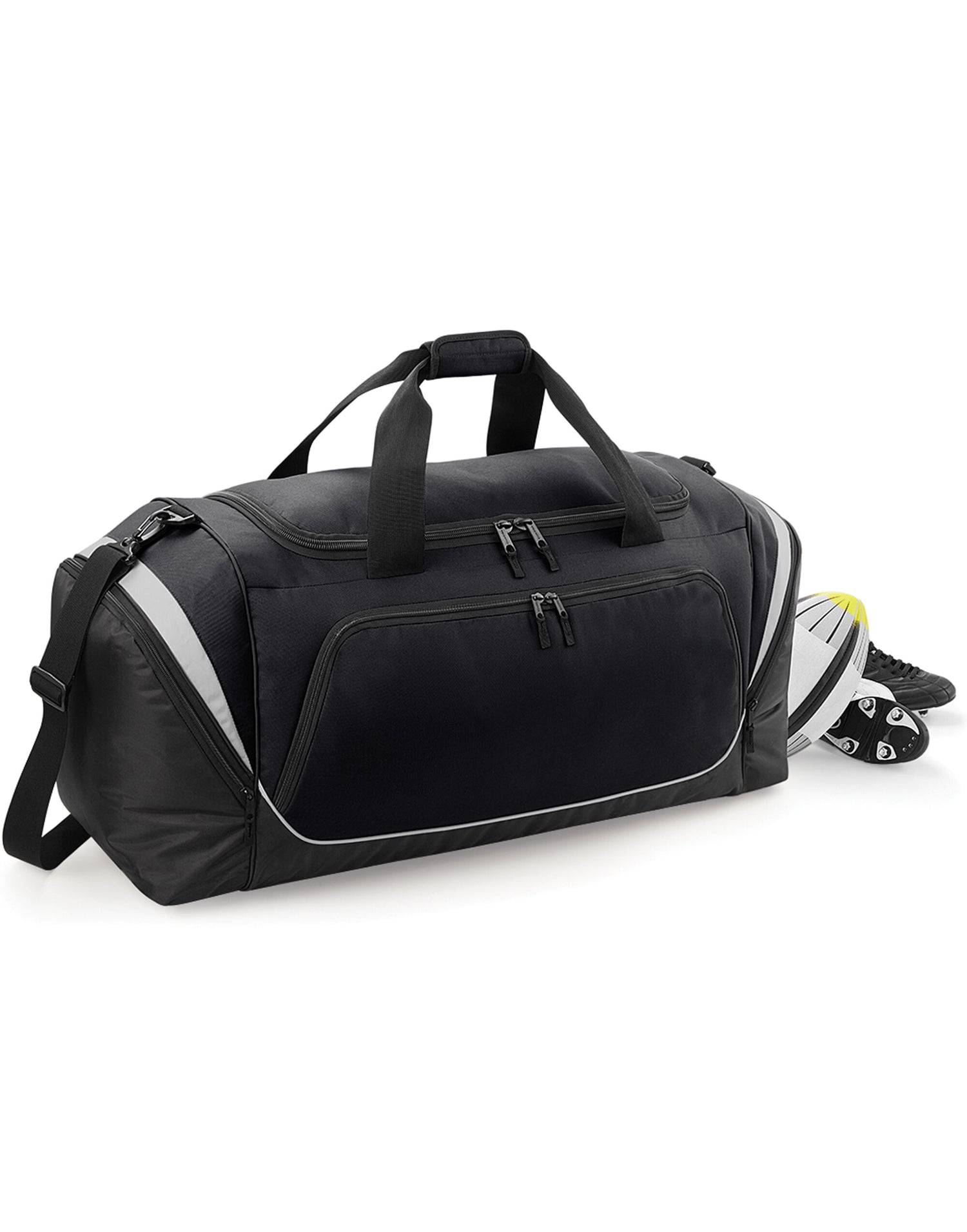 Quadra Pro Team Jumbo Kit Bag qs288 - Black Light Grey O S - Customisable Bags