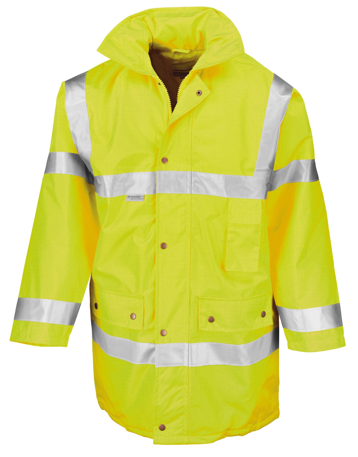 Result Safe Guard Motorway Coat r018x - Hi-Vis Yellow - Customisable Safetywear
