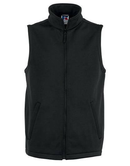 Russell Collection Russell Mens Smart Softshell Gilet r041m - Black - Customisable Gilets &amp; Body Warmers