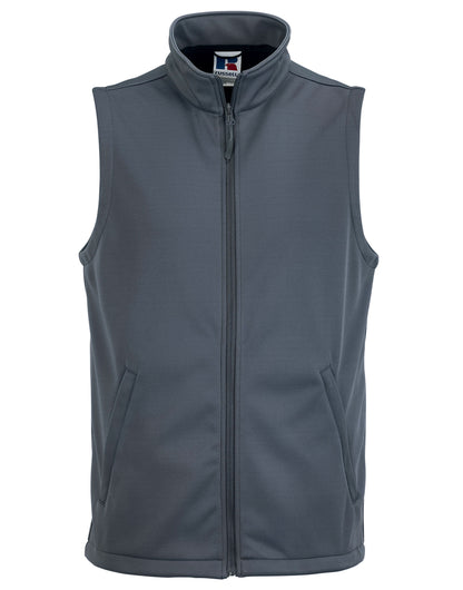 Russell Collection Russell Mens Smart Softshell Gilet r041m - Convoy Grey - Customisable Gilets &amp; Body Warmers