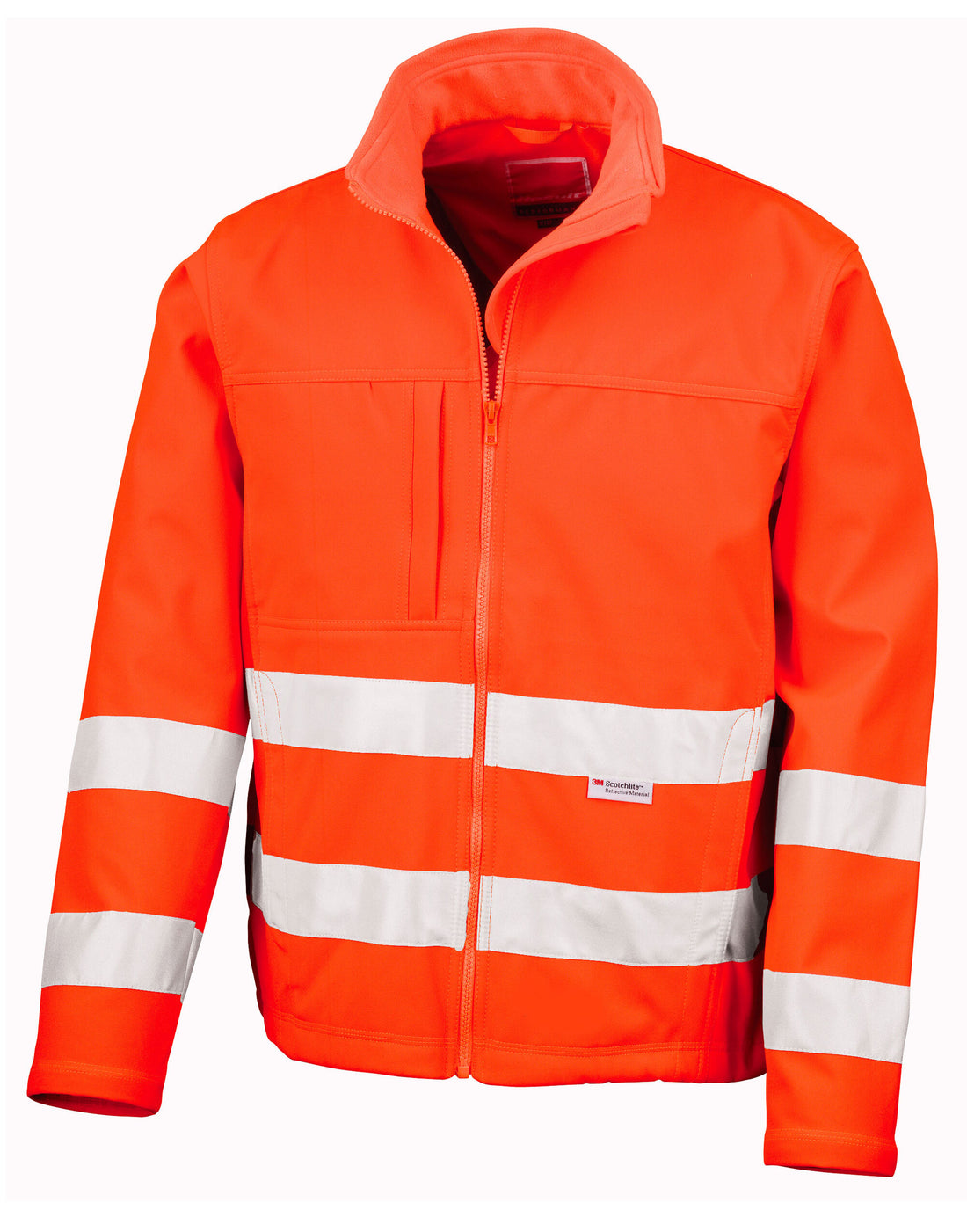 Result SafeGuard Hi Vis Softshell Jacket R117X - Hi Vis Orange - Customisable Softshell Jacket