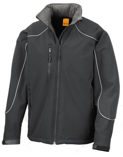 Result Hooded Softshell Jacket R118X - Black - Customisable Softshell Jacket