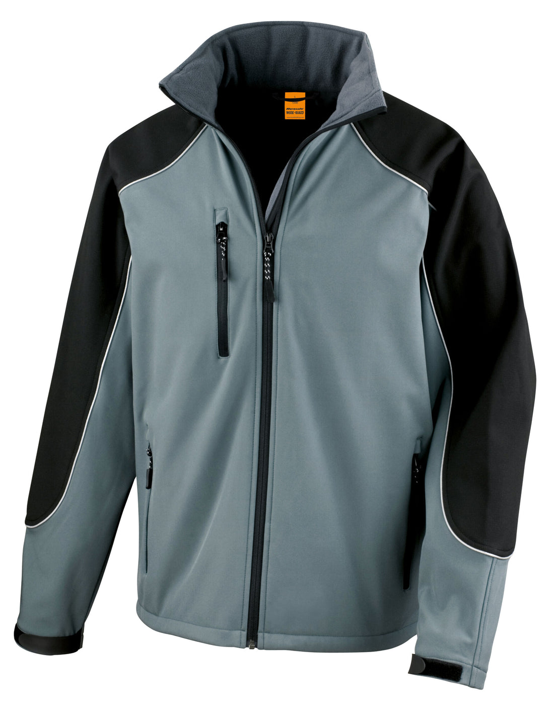 Result Hooded Softshell Jacket R118X - Grey Black - Customisable Softshell Jacket