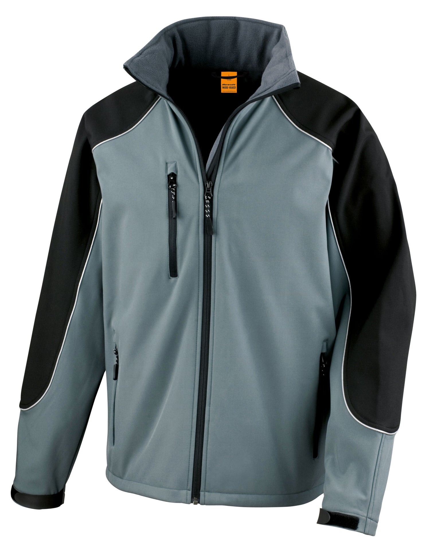 Result Hooded Softshell Jacket R118X - Grey Black - Customisable Softshell Jacket