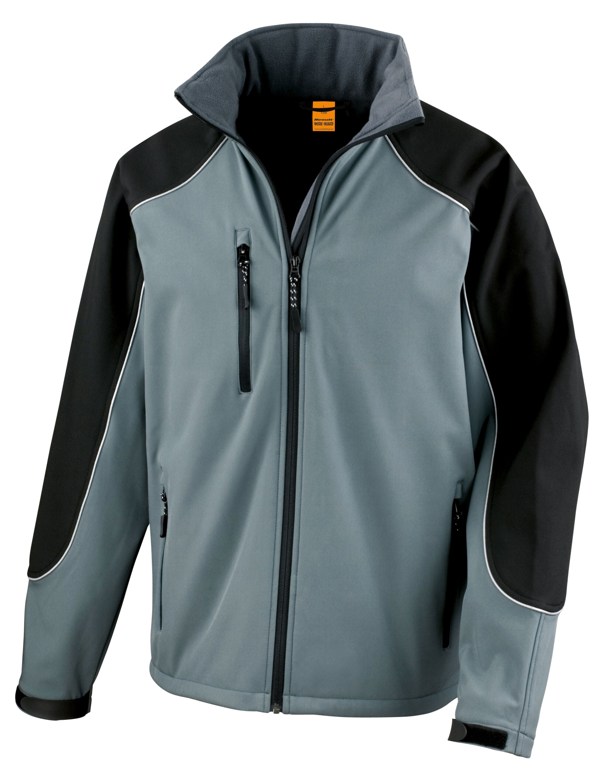 Result Hooded Softshell Jacket R118X - Grey Black - Customisable Softshell Jacket