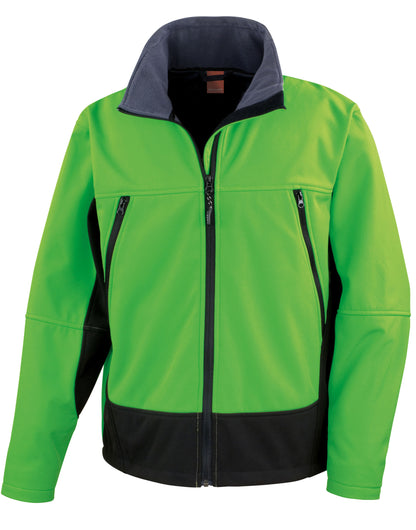 Result Activity Softshell Jacket R120X - Vivid Green Black - Customisable Softshell Jacket