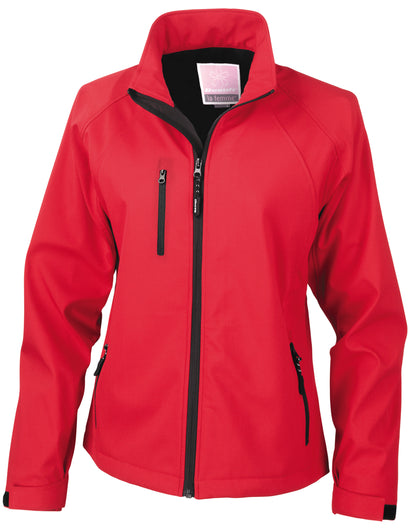 Result Womens Baselayer Softshell Jacket R128F - Red - Customisable Softshell Jacket