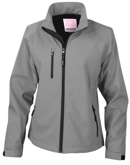 Result Womens Baselayer Softshell Jacket R128F - Silver Grey - Customisable Softshell Jacket