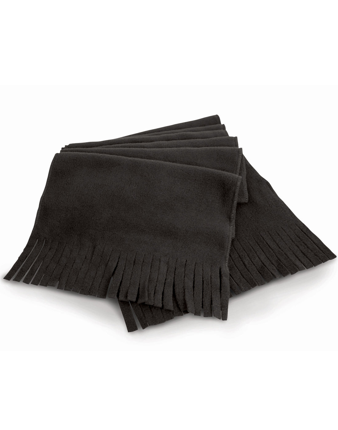 Result Winter Polartherm Tassel Scarf R143X - Black O S - Customisable Scarfs