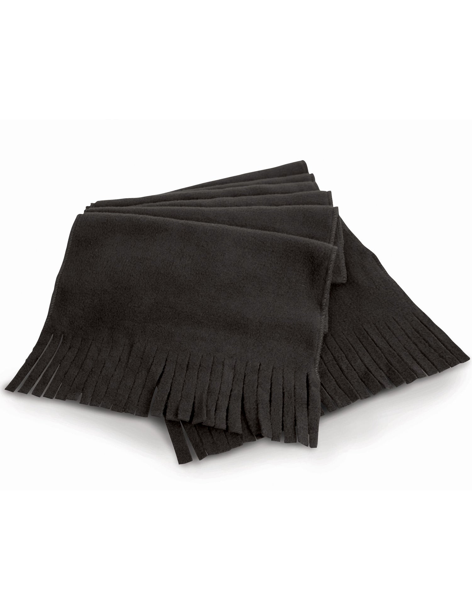 Result Winter Polartherm Tassel Scarf R143X - Black O S - Customisable Scarfs