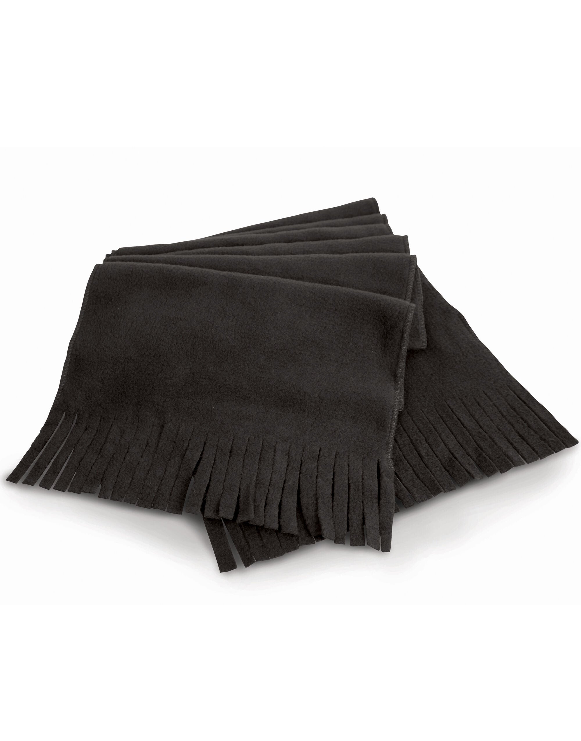 Result Winter Polartherm Tassel Scarf R143X - Black O S - Customisable Scarfs