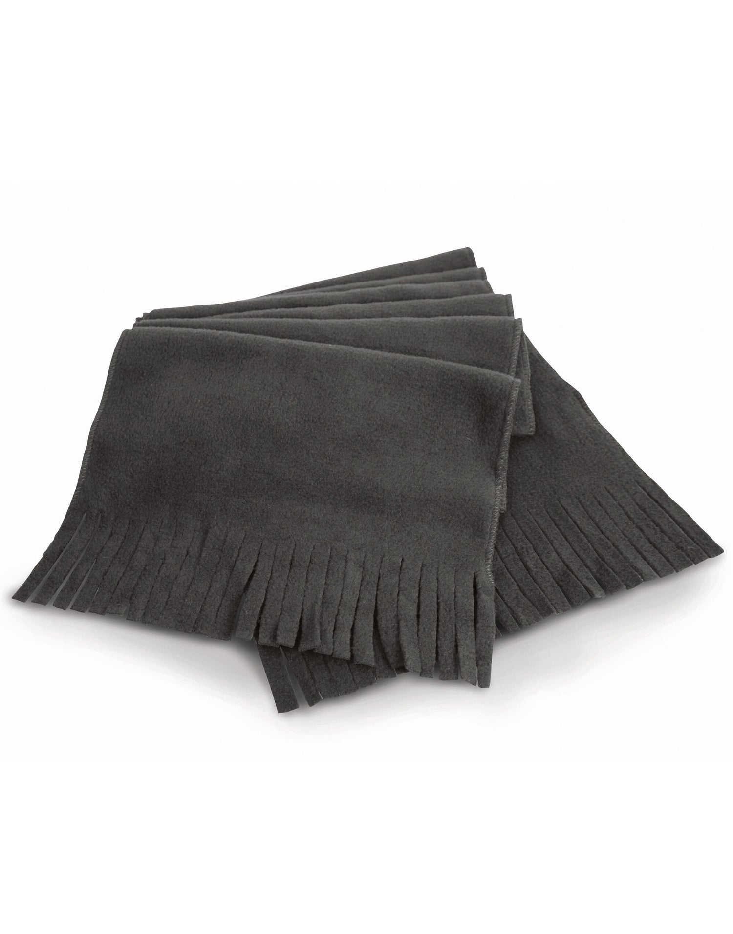 Result Winter Polartherm Tassel Scarf R143X - Charcoal O S - Customisable Scarfs