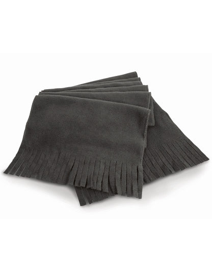 Result Winter Polartherm Tassel Scarf R143X - Charcoal O S - Customisable Scarfs