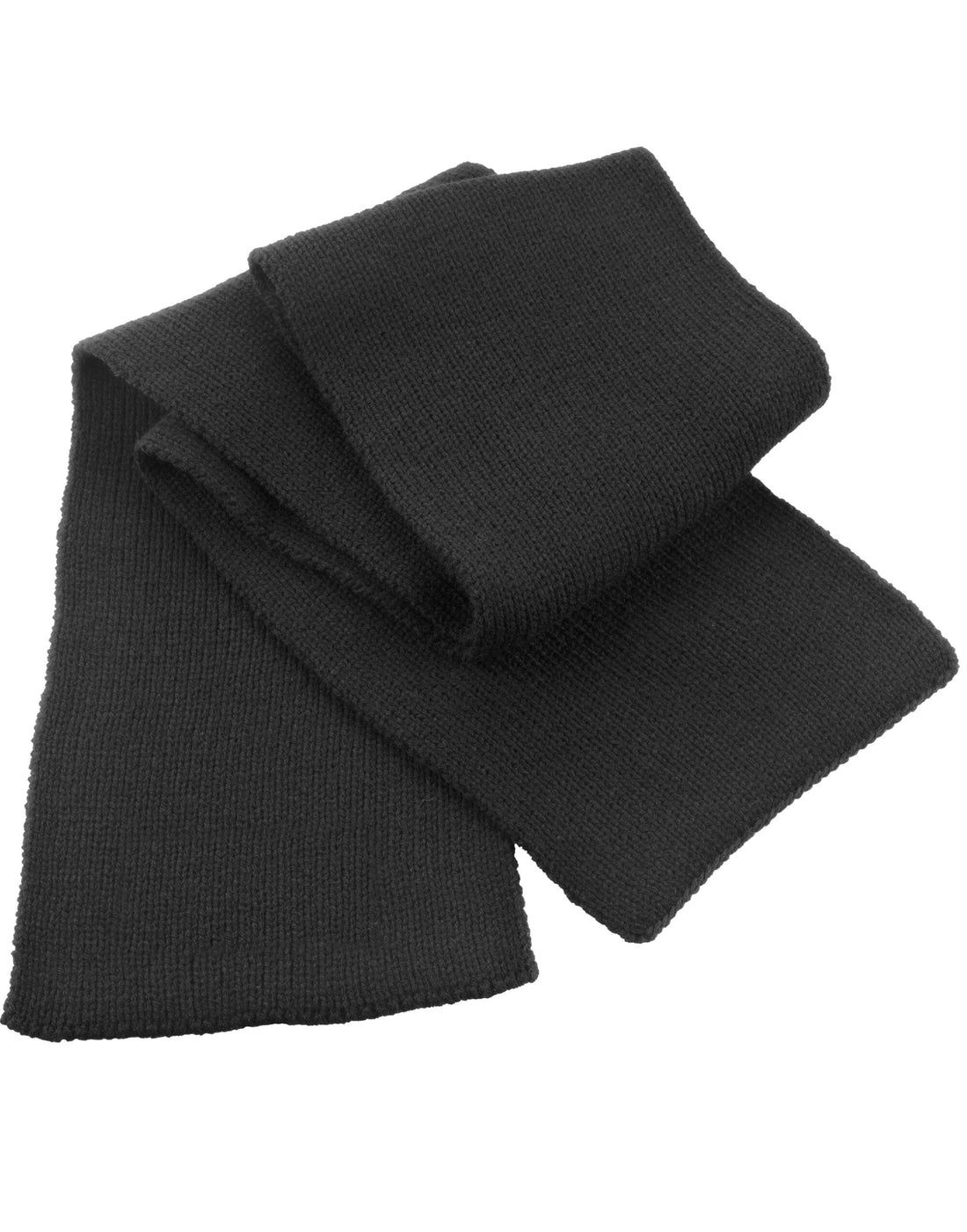Result Winter Classic Heavy Knit Scarf R145X - Black O S - Customisable Scarfs