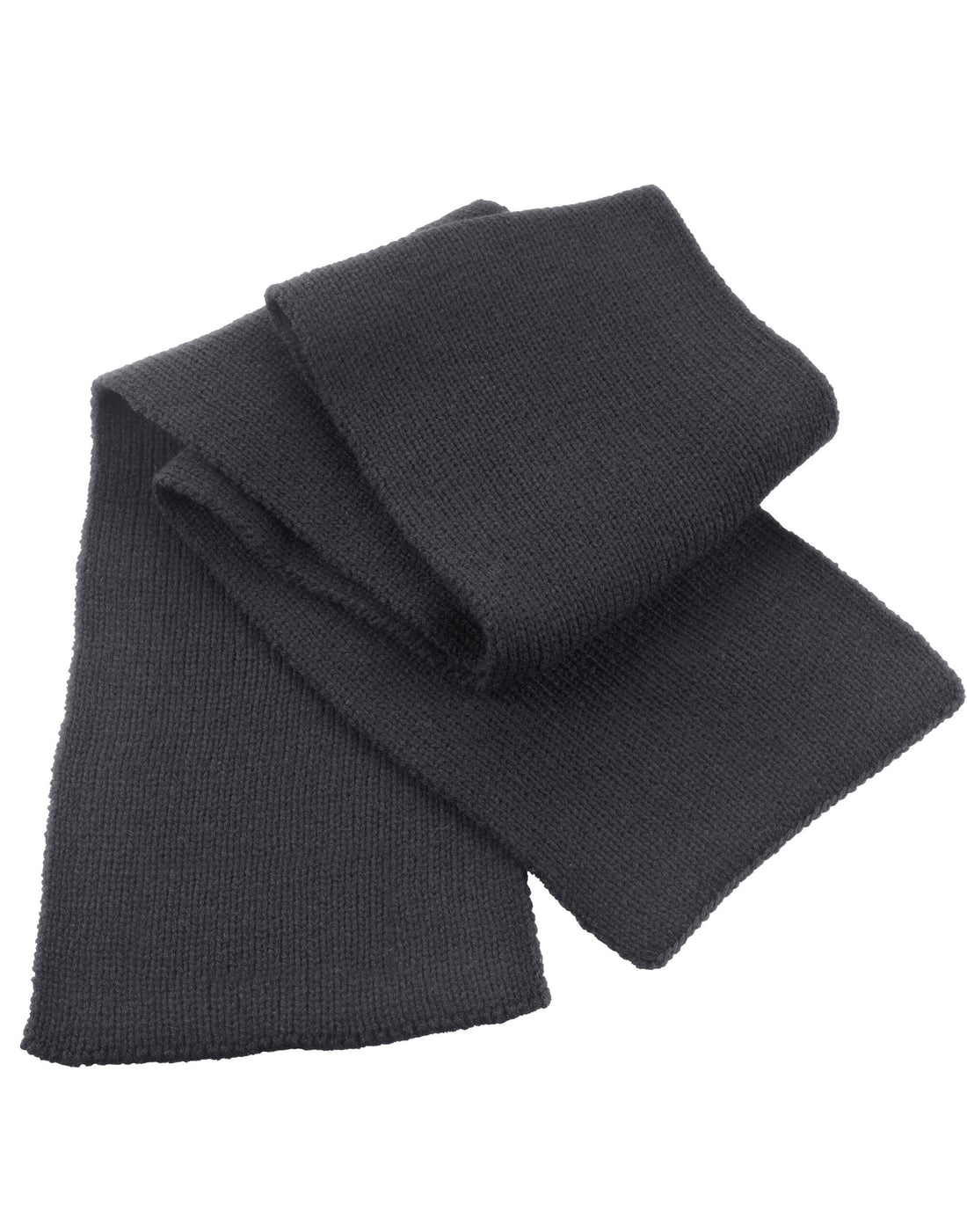 Result Winter Classic Heavy Knit Scarf R145X - Charcoal O S - Customisable Scarfs