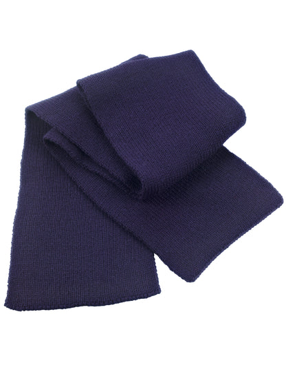 Result Winter Classic Heavy Knit Scarf R145X - Navy Blue O S - Customisable Scarfs