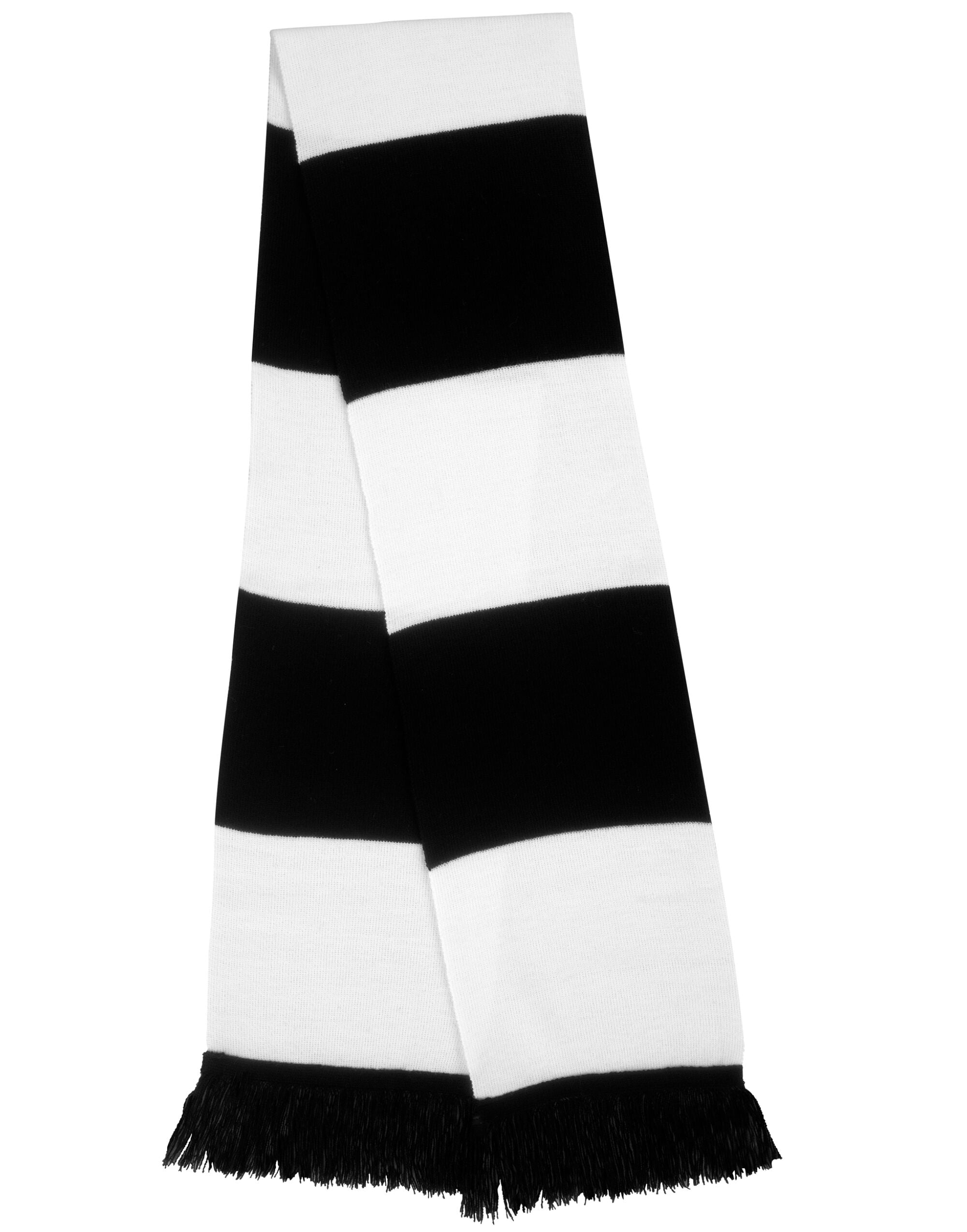Result Winter Essentials Team Scarf R146X - White Black O S - Customisable Scarfs