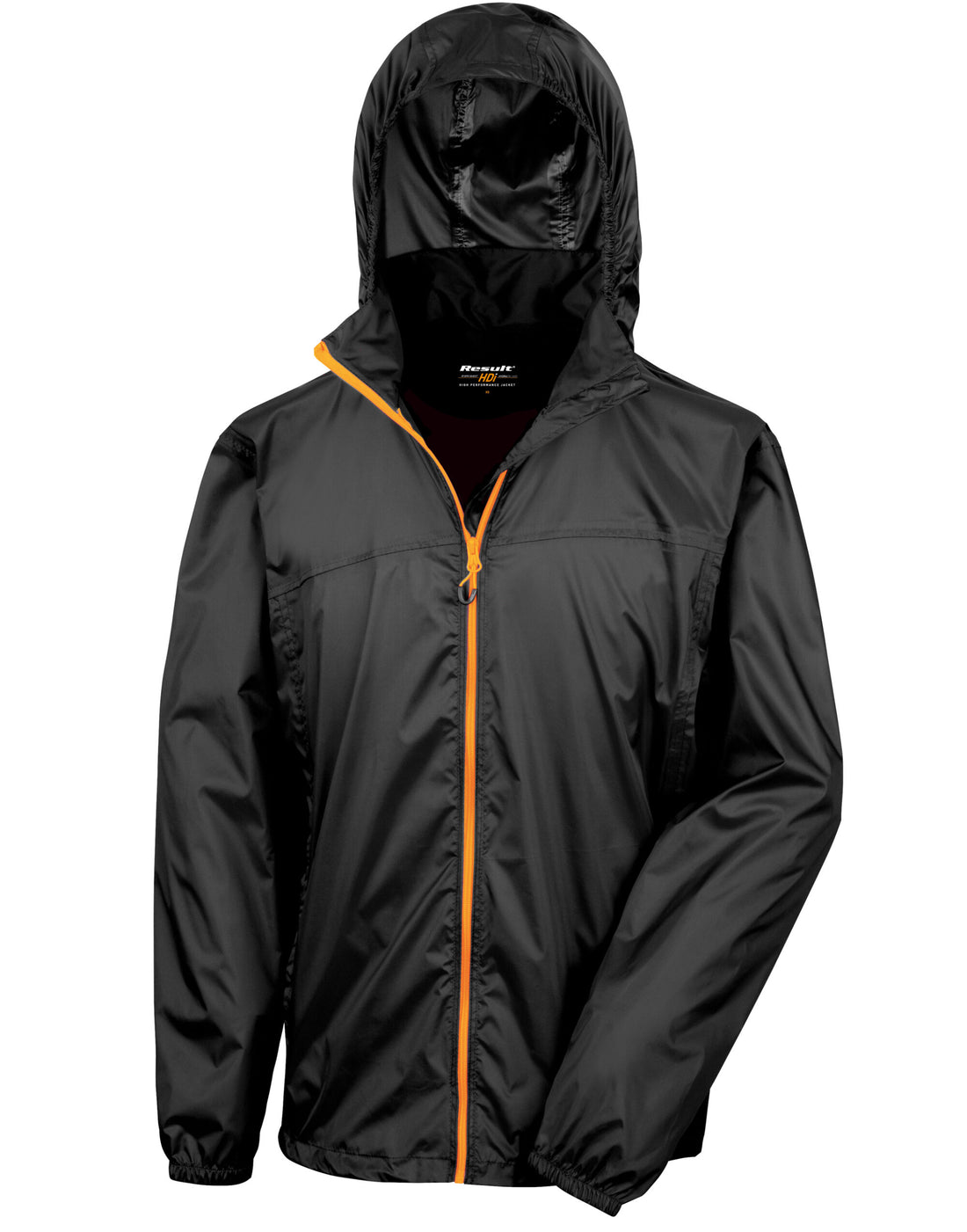 Result Urban LWeight Stowable Jacket R189X - Black Orange - Customisable Jacket