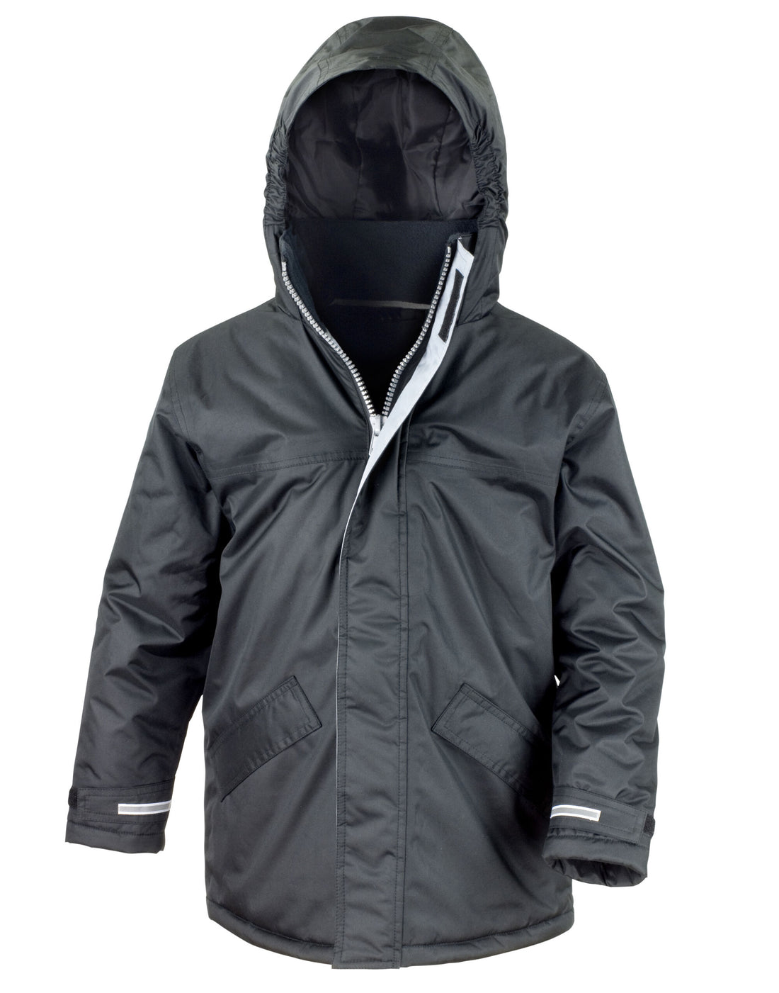 Result Core Youth Winter Parka r207jy - Black - Customisable Outerwear