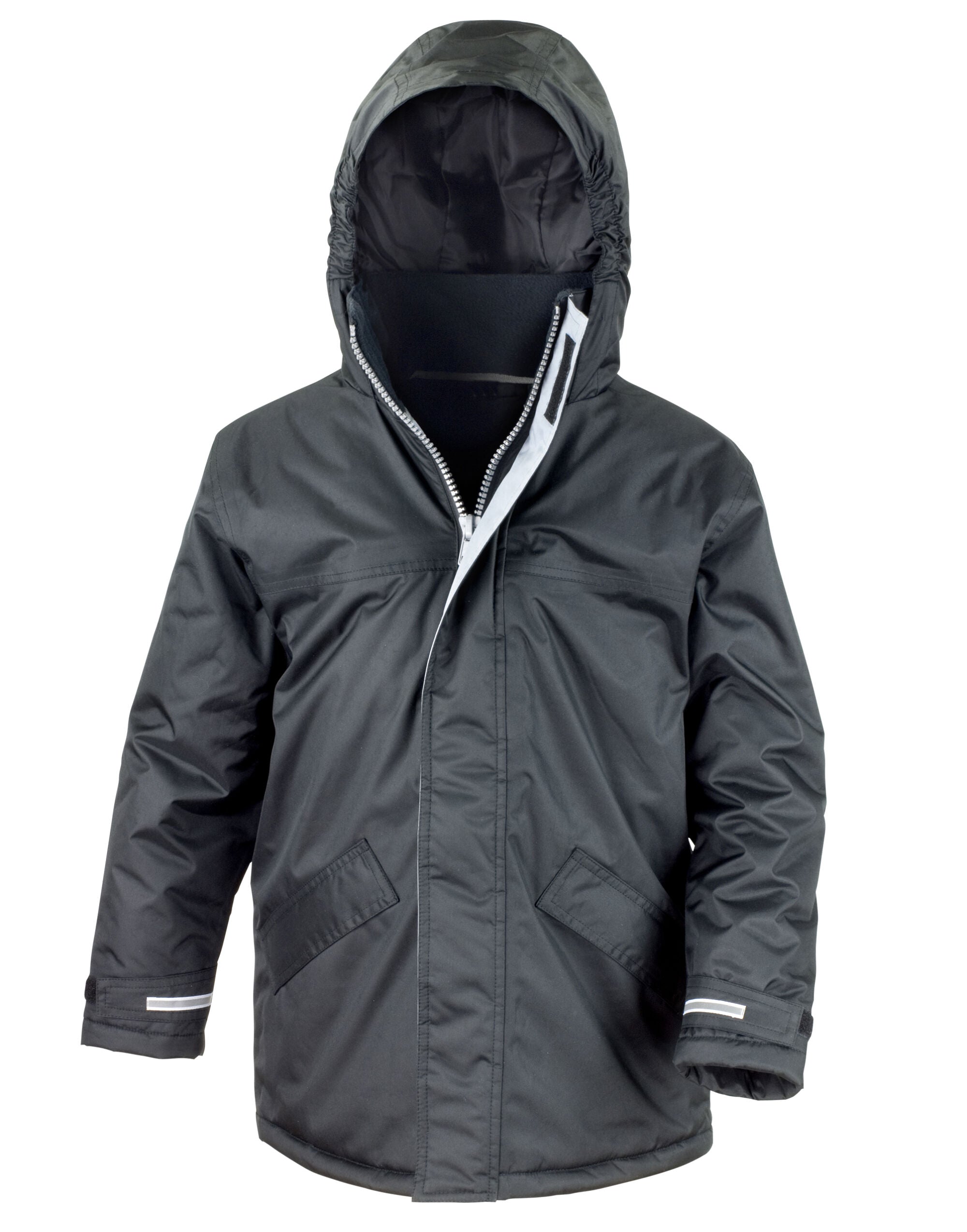 Result Core Youth Winter Parka r207jy - Black - Customisable Outerwear