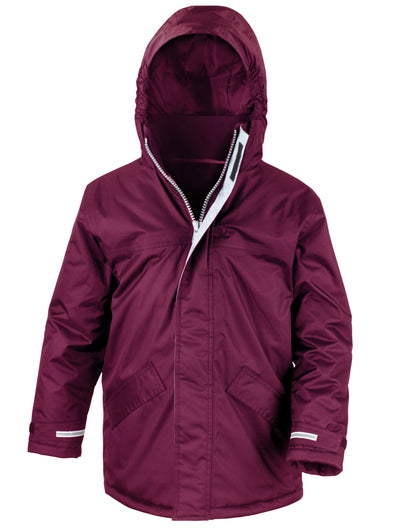 Result Core Youth Winter Parka r207jy - Burgundy - Customisable Outerwear