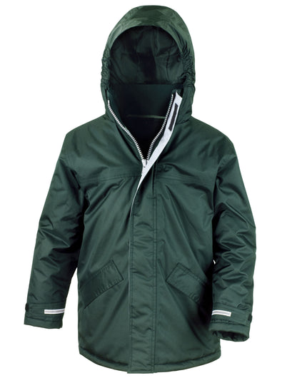 Result Core Youth Winter Parka r207jy - Bottle Green - Customisable Outerwear
